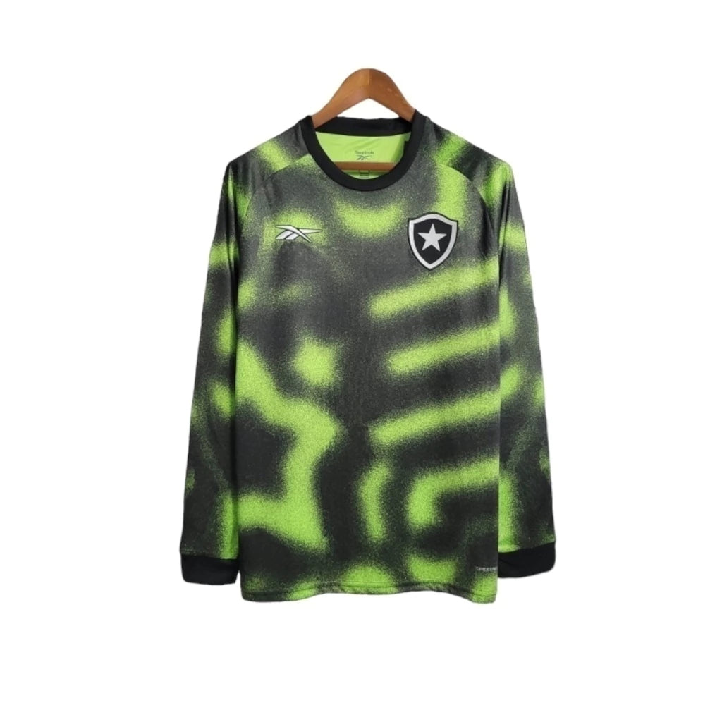 Camisa Botafogo 23/24 manga longa - Torcedor Reebok Masculina - Verde com detalhes em preto