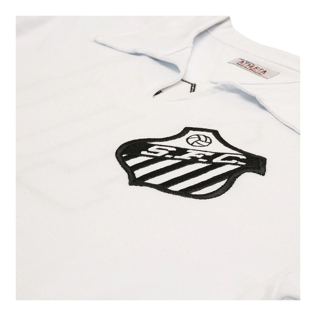 Camisa Retrô Santos 1962 manga longa - Masculina - Branca