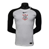 Camisa Corinthians I 25/26 manga longa - Jogador Nike Masculina - Branca e preta