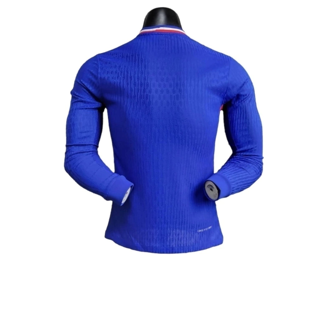Camisa Seleção da França I 24/25 manga longa - Jogador Nike Masculina - Azul