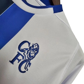Camisa Retrô Chelsea II 2003/2005 manga longa - Masculina Umbro - Branca com detalhes em azul