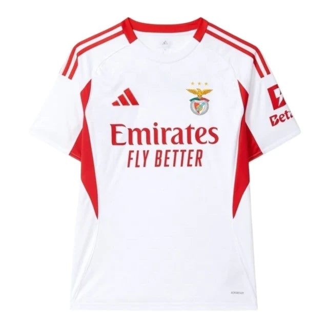 Camisa Benfica III 25/26 - Torcedor Adidas Masculina - Branca com detalhes em vermelho