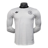 Camisa Seleção Alemanha Edição de Aniversário I 25/26 manga longa - Jogador Adidas Masculina - Branca com detalhes em preto