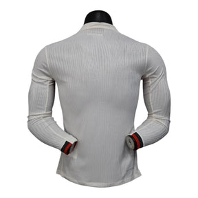Camisa Chelsea II 25/26 manga longa - Jogador Nike Masculina - Branca com detalhes em azul e vermelho